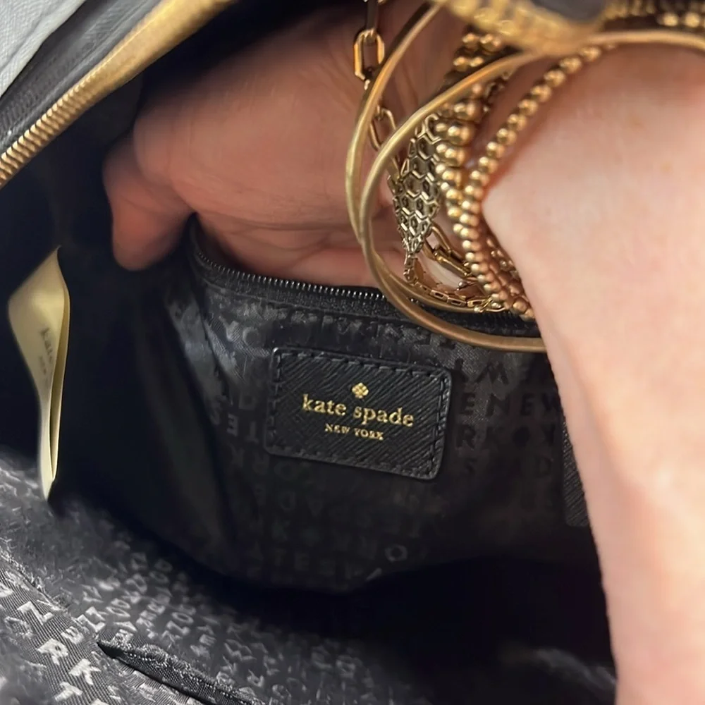 Kate Spade Black Meow Backpack Bookbag - Picture 7 of 12